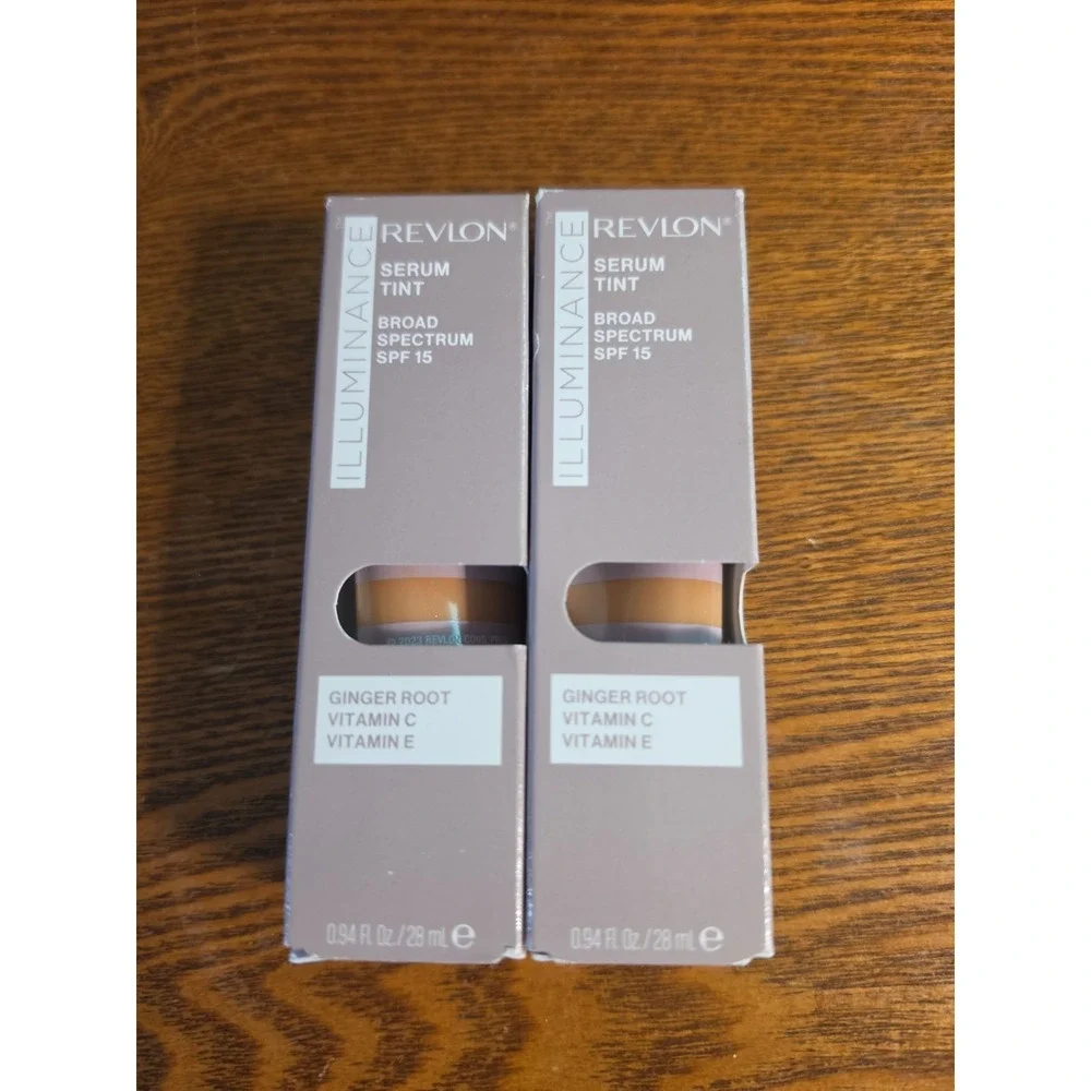 Lot of 2 Revlon Illuminating Serum Tinted Broad Spectrum SPF 15 Tan Sand 409